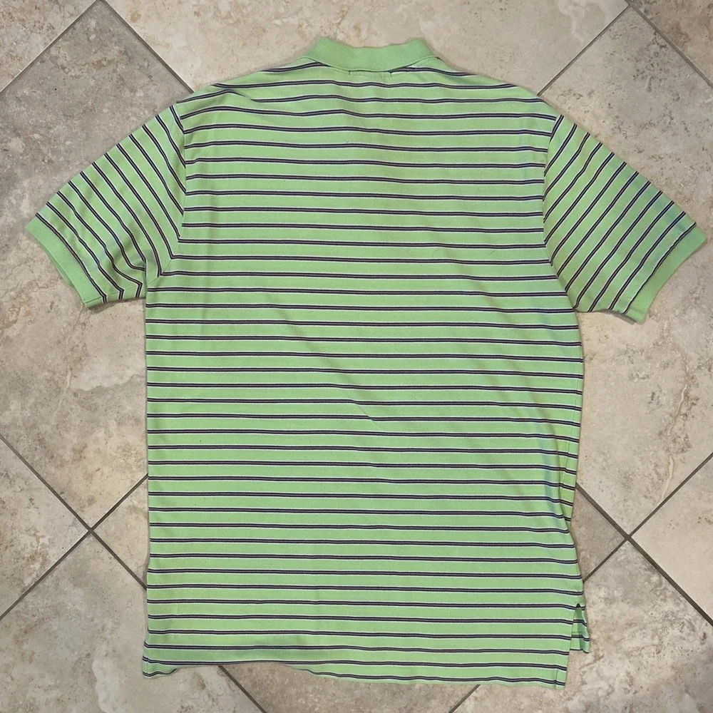 Polo by Ralph Lauren Polo Men's XL Green Stripe Short Sleeve Shirt Cotton Preppy